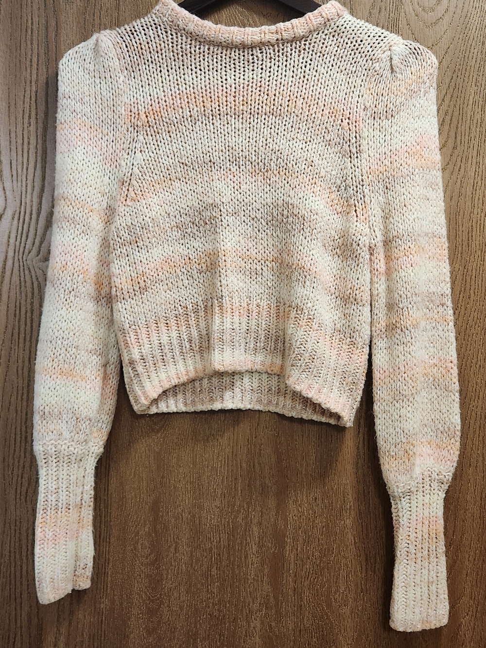 wild fable Cream and Peach Marled Crewneck Sweater